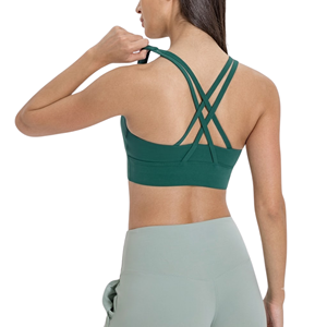 Soutien-gorge de sport personnalisé OEM ODM de haute qualité pour femmes grandes tailles 2026, en Spandex et Polyester lavé, idéal pour le Yoga, la Gym et le Fitness - Product Image 3