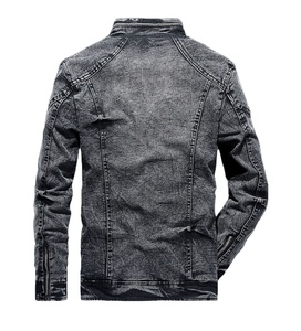 Chaqueta Vaquera Personalizada de Mezclilla con Estampado de Letras y Botones, Diseño sin Capucha para Hombre, Chaqueta Vaquera Personalizada de Mezclilla BY HI 2026 - Product Image 4