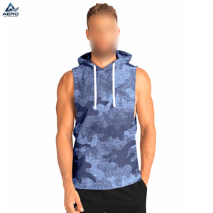 Sudadera sin mangas transpirable de mezclilla azul camuflaje, fácil de lavar, para adultos, hecha en Pakistán, uso diario, precio mayorista - Product Image 1