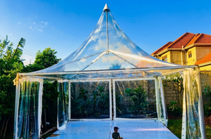 Carpa Pagoda Transparente de PVC New Vision, Estructura de Acero MS Recubierta de PVC, Estilo Simple, Impermeable, para Eventos al Aire Libre y Jardín - Product Image 5