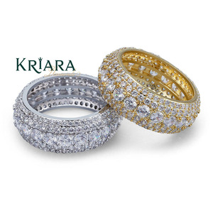 Anillos de Diamantes de Oro Sólido de 18K y Plata 925 para Mujer, Corte Brillante Redondo, Joyería de Lujo para Boda, Diamantes Cultivados en Laboratorio de Color Blanco D - Product Image 1