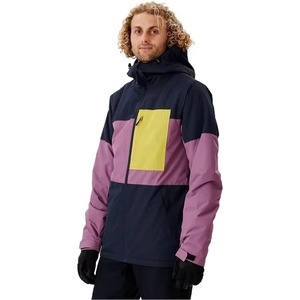 Ski & Snowboarding Waterproof Jacket Mustard <b>Yellow</b> Hooded Full Zip Snow <b>Coat</b> Chest Pocket Adjustable Cuffs Insulated Gore-Tex - Product Image 5