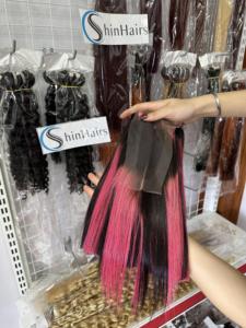 PianoColor 100% Extensiones de cabello de trama de cabello vietnamita crudo sin procesar con cierre Precio de fábrica Calidad superior Super grueso - Product Image 2