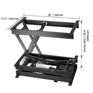 Piattaforma di Sollevamento Elettrica a Forbice Singola Regolabile in Altezza 8-28 Pollici, Capacità 330 Libbre, per Carico Caffè, Rampe, Piatti e Tavole - Product Image 5