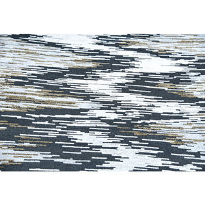 Alfombra Abstracta de Lana Hecha a Mano, Alfombra Moderna Gris Carbón Anudada a Mano de 10' X 14', Decoración para Sala de Estar - Product Image 3