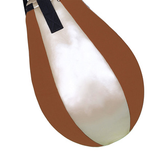 Sac de boxe en forme de larme en PU marron et blanc avec fermeture éclair, sac de frappe durable rempli de sable pour adultes - Product Image 3