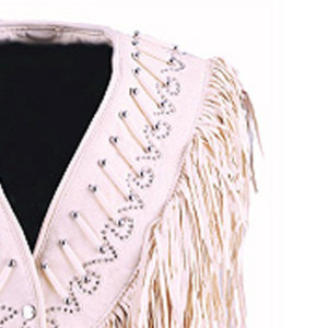 <b>Womens</b> Western Fringe Vest Leather Cowboy <b>Sleeveless</b> <b>Jacket</b> Suede Tassel Biker Rodeo Festival Fashion Supplier Premium OEM - Product Image 2