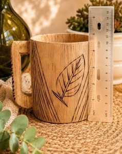 Taza de Madera de Arce Pulida Hecha a Mano, Ecológica, Gruesa, Duradera, de Larga Duración, con Forma Moderna y Única, Logotipo Personalizado, para Bebidas Calientes - Product Image 2