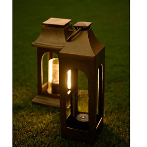 Brass Cylindrical <b>Moroccan</b> <b>Lantern</b> Set Home Decoration Durable Metal Candle Holder Decorative Lighting Fixture - Product Image 5