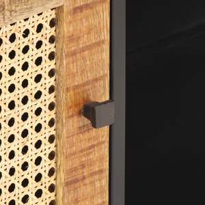 Meuble TV de taille moyenne en bois de manguier naturel, construction solide, élégant meuble de salon - Product Image 6