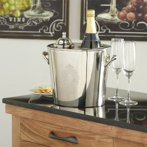 Metal bucket designer champagne cooler party <b>bar</b> accessory luxury drink ware elegant serving bucket wine - Product Image 5