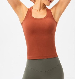 Wholesale Girls Racerback Tank Top Yoga Workout Tops Summer Gym Sports <b>Running</b> <b>Singlets</b> Tanktop - Product Image 4