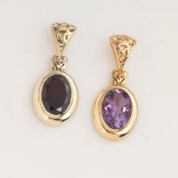 Pendentif ovale en grenat naturel, collier en pierres précieuses dorées, pierre de naissance de janvier, bijoux minimalistes élégants, cadeau pour femmes