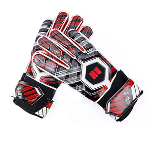 Premium Quality German Latex Custom Design Black and Red Negative Cut Stretchable Soccer Goalkeeper Gloves 3mm German Latex - Product Image 5
