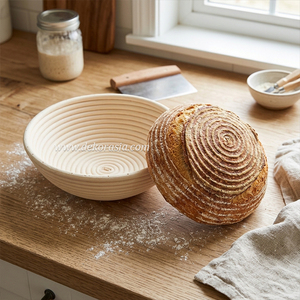 High Quality Durable Rattan Bread Proofing Basket Eco-Friendly Handmade Oven Safe Dishwasher Safe Carton for Sourdough Bread - Product Image 5