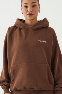Ensemble survêtement décontracté pour femme : sweat à capuche oversize marron moka et pantalon de jogging large – Style streetwear deux pièces - Product Image 6