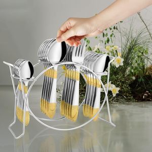 Ensemble de couverts contemporains écologiques et durables en acier inoxydable - Qualité supérieure, résistant au lave-vaisselle, durable pour la maison - Product Image 3