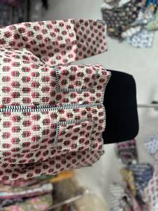 Veste matelassée pour femme, col mandarin, manches longues, coton, broderie à la main, motif géométrique, fermeture boutonnée, vêtement d'automne, cadeau - Product Image 5
