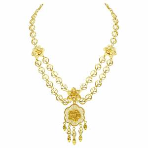เครื่องประดับแฟชั่นขายส่ง ทองชุบ 14K 18K 24K แบบไมครอน สไตล์ตุรกี ดูไบ ชุดสร้อยคอยาวสำหรับเจ้าสาว ชุดเครื่องประดับแบบดั้งเดิม - Product Image 5