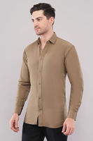 Chemises décontractées élégantes pour hommes en twill de coton uni, manches longues, col ouvert, imprimées numériquement, collection Zenrich, pour l'été