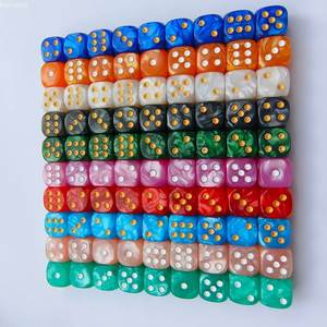 ACRYLIC HANDMADE RESIN PATTERN ECO-friendly Portable 6 Sided Acrylic Round Corner Standard Game D6 <b>Dice</b> for Yahtzee Game - Product Image 4