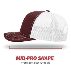 Casquette Trucker en Maille Blanche Bourgogne 6 Panneaux Ajustable Unisexe Décontractée Respirante Imperméable 100% Polyester Toutes Saisons Couleur Unie - Product Image 4