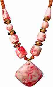 Collier artisanal unique en résine, best-seller, création indienne, accessoires de luxe pour femmes. - Product Image 3