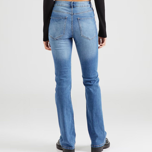 Nuevos Jeans Casuales de Mezclilla para Mujer, Pantalones de Mezclilla de Pierna Recta con Bolsillos, Servicio OEM, Diseño de Pantalones para Mujer - Product Image 3