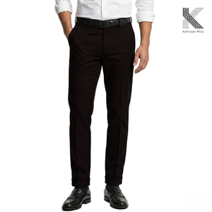 <b>Men</b> Slim Fit Button Fly Mid Waist Chino Pants Casual Business Cotton <b>Stretch</b> Trousers OEM ODM - Product Image 1