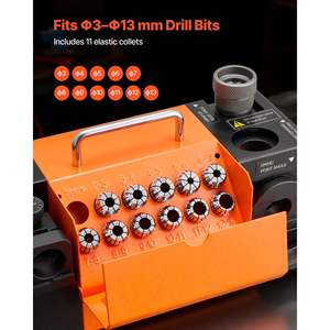 Afilador de Brocas Profesional D0100XU4MIA de 3-13 mm, 5800 RPM, con 11 Pinzas, Rueda CBN, Ajustable, Afilador Eléctrico - Product Image 3