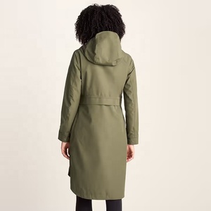 Manteau de pluie imperméable long à capuche pour femme avec chapeau, manches longues, rembourrage en polyester, veste coupe-vent d'hiver - Product Image 6