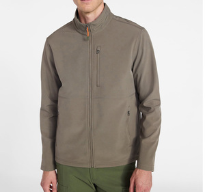 Chaqueta de Forro Polar para Hombre con Cuello Alto, Cierre de Cremallera, Resistente al Viento, Informal, para Otoño, Color Sólido, Corte Regular, Exterior de Poliéster - Product Image 4