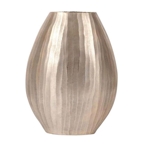 Florero Decorativo de Aluminio de Lujo con Forma Esculpida y Atractivo Decorativo Atemporal - Product Image 1