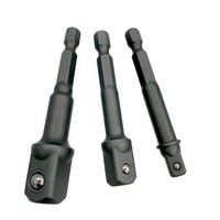 Juego de 3 Adaptadores OEM con Acabado Cromado para Bricolaje, con Tamaños de 1/2, 3/8 y 1/4 Pulgadas para Taladros Eléctricos