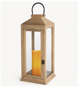 Farol de Madera Estilo Rústico Grande en Oferta, Decorativo para Interiores y Exteriores, Decoración para el Hogar, Jardín, Porche y Centro de Mesa para Bodas - Product Image 2
