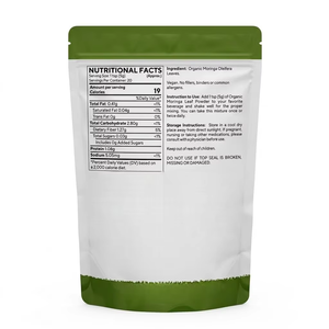 Polvo de Hoja de Moringa Premium OEM 100g 100% Puro y Natural, Polvo de Hoja de Moringa (Drumstick) Superalimento para Smoothies y Té de la India - Product Image 2
