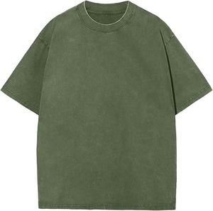 Camiseta Gráfica Personalizable para Hombre, Corte Holgado, Estilo Vintage Lavado, Corte Cuadrado, Mangas Cortas, Camisa Holgada de Hip Hop y Streetwear, Agrega Tu Diseño - Product Image 2