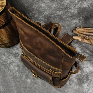 Classic Look Durable Slim Fit Multi-pockets Leather <b>Backpack</b> for Women Comfortable Fashioned Unique Design Leather <b>Backpack</b> Bag - Product Image 1