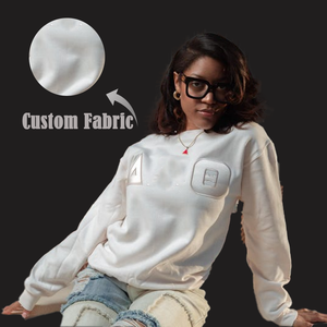 Greek Letter Chenille Patch Sorority <b>Pullover</b> <b>Sweater</b> Sweatshirt Jumper Custom logo DST Delta Gray crewneck sweatshirt - Product Image 4
