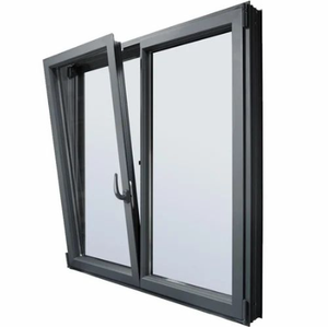 Fenêtres à battants en aluminium noir à ouverture manuelle, design moderne, sur mesure, double vitrage en verre trempé pour chambre à coucher - Vente en gros - Product Image 1