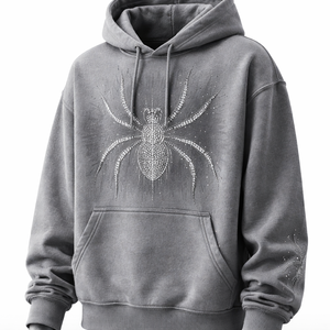 Bulk Supply Custom Rhinestone <b>Spider</b> <b>Hoodie</b> for <b>Men</b> and Women - Factory Direct Manufacturer - Product Image 3