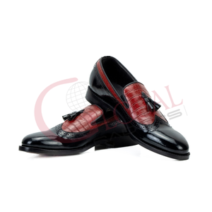 Best Shoes New Design <b>Flat</b> Shoes Men,Custom Printed Logo Leather Shoes Low Moq Leather Loafer Shoes - Product Image 4