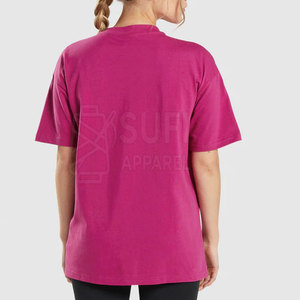 T-shirts amples pour femmes de style urbain moderne et élégant, décontractés, grande taille, avec épaules tombantes, matière légère pour l'été - Product Image 2