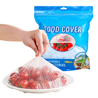 Couvre-aliments transparents jetables, résistants aux insectes, recyclables, non toxiques, résistants, sans BPA, en PE, pour conserver la fraîcheur des collations et du chocolat