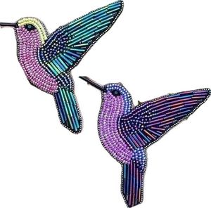 Stylish Seed <b>Beads</b> Bird Brooch For Coat And Scarf Handmade Embroidered Bird Brooch With Glass <b>Beads</b> - Product Image 2