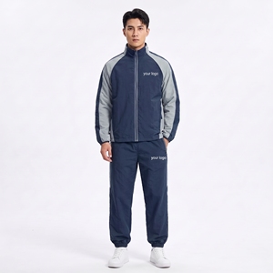 OEM Windbreaker Jacket Set Nylon Lightweight Boxy Fit Oversized Zip up Jackets Nylon <b>Polyester</b> <b>Shorts</b> Custom Two Piece Windbreak - Product Image 2
