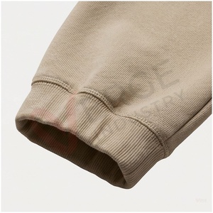 Ensemble de survêtement beige à capuche pour homme, manches longues, couleur unie, décontracté, respirant, coupe régulière, pour l'automne - Product Image 6