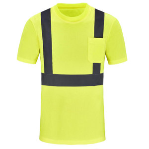 T-shirt de sécurité haute visibilité Econex Sports pour homme, en polyester bleu, réfléchissant, respirant, séchage rapide, anti-plis, pour le travail - Product Image 1