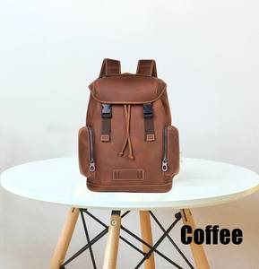 Padded Laptop Leather <b>Backpack</b> <b>Waterproof</b> Anti-Theft Vintage Rucksack Genuine Leather Travel Gear LBP-0326 - Product Image 4