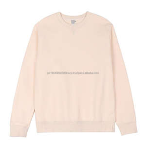 Logotipo personalizado 100% algodón 350gsm French Terry cuello redondo color sólido funcional V-notch sudaderas con costura V - Product Image 6